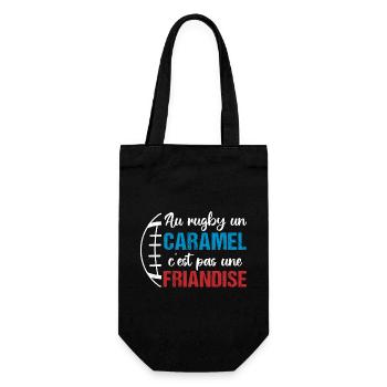 Au rugby un caramel c' est pas une friandise - Sac à bouteille - noir - Devant