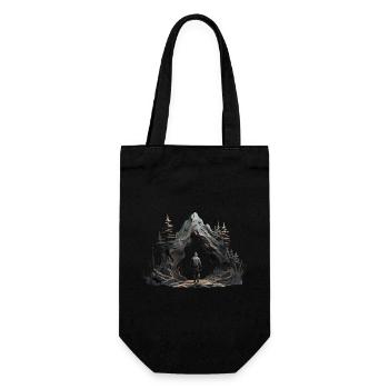 HIKING BUSHCRAFT HIKER OUTDOOR - Gift Bag for Bottles - black - Front