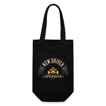 New Driver 2025 (Driving Licence / 4C) - Gift Bag for Bottles - black - Front