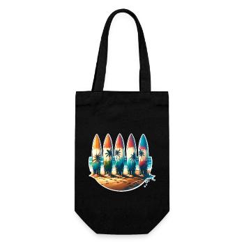 Surfing Surfers - Gift Bag for Bottles - black - Front