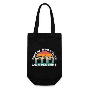 Jardinage près de mon jardin humour cadeau vintage - Sac à bouteille - noir - Devant