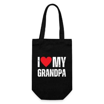 I Love My Grandpa - Gift Bag for Bottles - black - Front