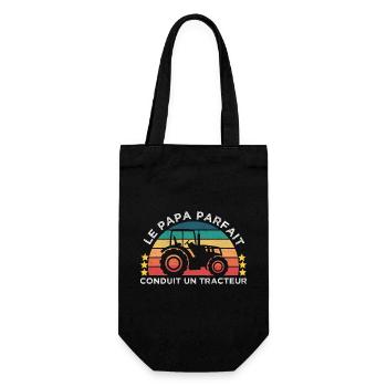 Le papa parfait conduit un tracteur cadeau vintage - Sac à bouteille - noir - Devant