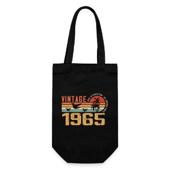 Jahrgang 1965 Jubiläumsgeschenk - Jahrgang 1965 - Geschenkbeutel für Flaschen - Schwarz - Vorne