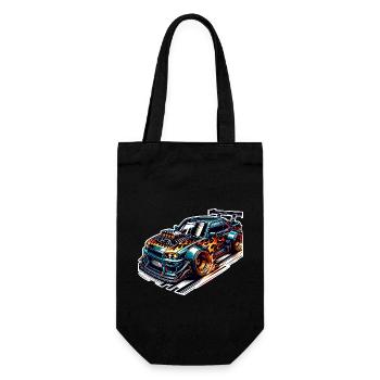 Sports Car Tuning Car - Gift Bag for Bottles - black - Front