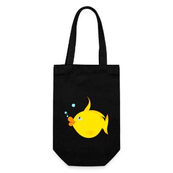 Fish - Gift Bag for Bottles - black - Front