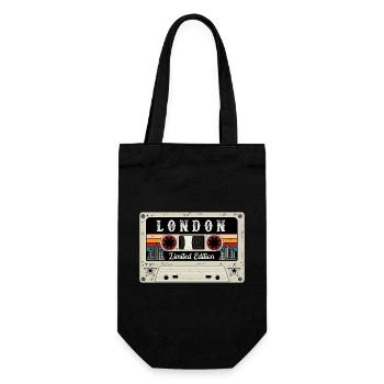 Vintage London Limited Edition - Gift Bag for Bottles - black - Front