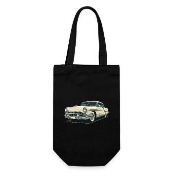 Oldtimer US Car - Classic Road Cruiser 50s - Gift Bag for Bottles - black - Front