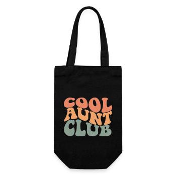 Cool Aunt Club - Geschenkbeutel für Flaschen - Schwarz - Vorne
