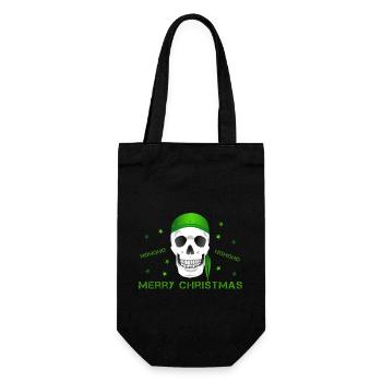Merry Christmas - Gift Bag for Bottles - black - Front