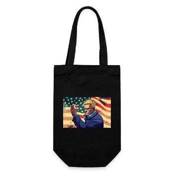 Patriotic Zombie Fierce American Icon Halloween - Geschenkbeutel für Flaschen - Schwarz - Vorne