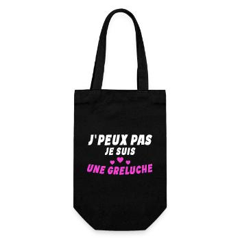 J'peux Pas Je Suis Une Greluche - Sac à bouteille - noir - Devant