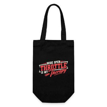 Full throttle is my therapy - Gift Bag for Bottles - black - Front