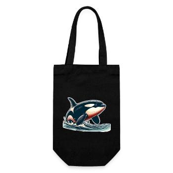Orca Killer Whale - Gift Bag for Bottles - black - Front