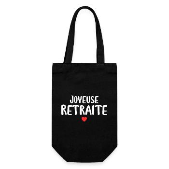 Joyeuse Retraite - Bonne Retraite - Retraite - Sac à bouteille - noir - Devant