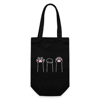 Cat Paw Game Cat Paws Scissors Stone Paper - Gift Bag for Bottles - black - Front