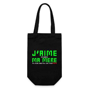 J' aime ma mère humour gaming cadeau pour gamer - Sac à bouteille - noir - Devant