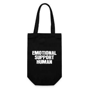 Emotional Support Human - Geschenkbeutel für Flaschen - Schwarz - Vorne