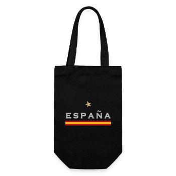 Spanien Fußball Trikot Spanische Flagge - Geschenkbeutel für Flaschen - Schwarz - Vorne