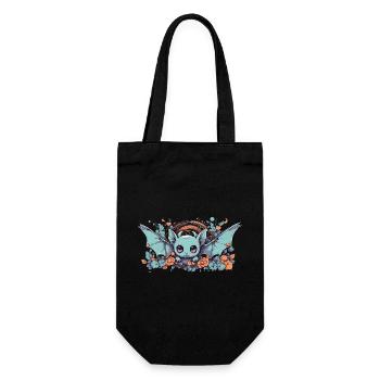 Chibi Ghoul Bat Kawaii Gothic Anime - Gift Bag for Bottles - black - Front