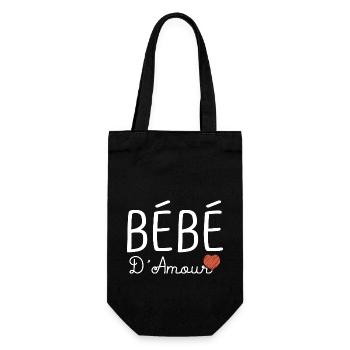 bébé d amour T shirt famille - Sac à bouteille - noir - Devant