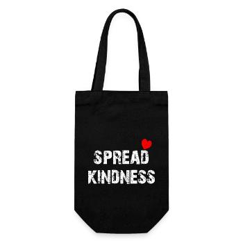Spread kindness and love - Gift Bag for Bottles - black - Front