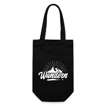 Wandern - Geschenkbeutel für Flaschen - Schwarz - Vorne