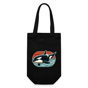 Orca Killer Whale - Gift Bag for Bottles - black - Front