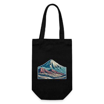 Berge - Geschenkbeutel für Flaschen - Schwarz - Vorne