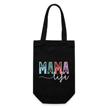 Mama Life - Gift Bag for Bottles - black - Front