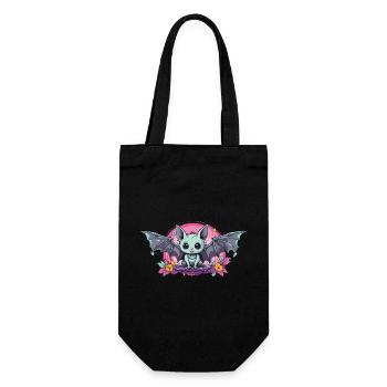 Occulte Kawaii gothique chauve-souris Pastel e-Girl - Sac à bouteille - noir - Devant