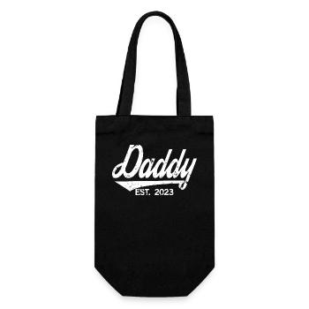 Papa est. 2023, Papa en devenir, annonce de grossesse - Sac à bouteille - noir - Devant