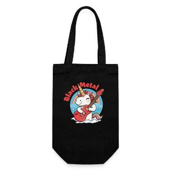 Unicorn black metal - Gitarrist - Geschenkbeutel für Flaschen - Schwarz - Vorne