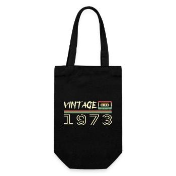 1973 Original 1973 Retro Geschenk Geburtstag 1973 - Geschenkbeutel für Flaschen - Schwarz - Vorne