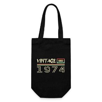 1974 Original 1974 Retro 1974 Geburtstagsgeschenk - Geschenkbeutel für Flaschen - Schwarz - Vorne