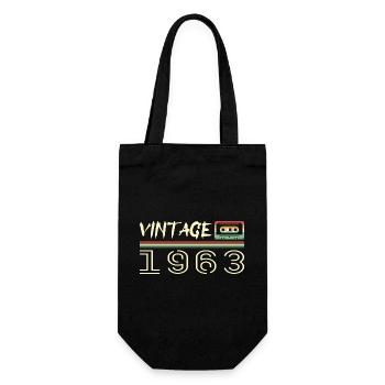 1963 Original 1963 Retro 1963 Birthday Gift - Gift Bag for Bottles - black - Front