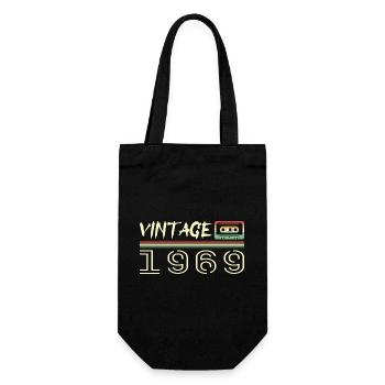 1969 Original 1969 Retro 1969 Geburtstagsgeschenk - Geschenkbeutel für Flaschen - Schwarz - Vorne