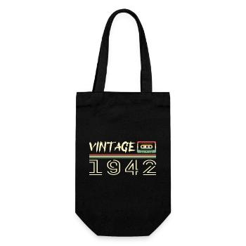 1942 Original 1942 Retro 1942 Geburtstagsgeschenk - Geschenkbeutel für Flaschen - Schwarz - Vorne