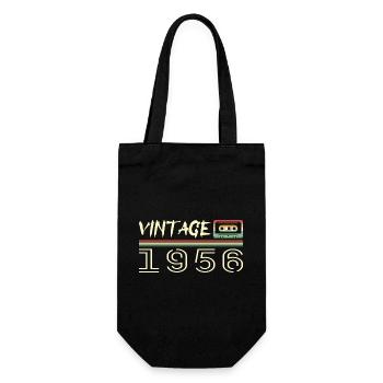 1956 Original 1956 Retro Geburtstagsgeschenk 1956 - Geschenkbeutel für Flaschen - Schwarz - Vorne