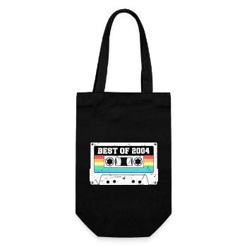 20e anniversaire 2004 Vintage rétro cassette - Sac à bouteille - noir - Devant