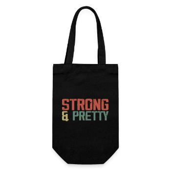 Starkes und ziemlich lustiges Strongman Gym Workout - Geschenkbeutel für Flaschen - Schwarz - Vorne