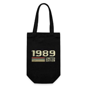 Born in 1989 Birthday 1989 Vintage 1989 - Gift Bag for Bottles - black - Front