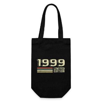 Jahrgang 1999 Geburtstag 1999 Jahrgang 1999 - Geschenkbeutel für Flaschen - Schwarz - Vorne