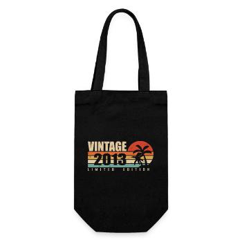 2013 Original vintage anniversary year 2013 - Gift Bag for Bottles - black - Front