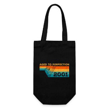 Vintage 2001 - 2001 Retro Birthday Gift - Gift Bag for Bottles - black - Front