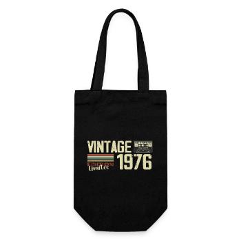1976 Vintage Rétro Cadeau D'anniversaire 1976 - Sac à bouteille - noir - Devant