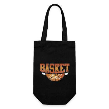 Basketball Basketballer - Geschenkbeutel für Flaschen - Schwarz - Vorne