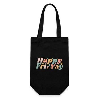 Happy Fri-Yay Friday Lovers Fun Teacher Life - Sac à bouteille - noir - Devant