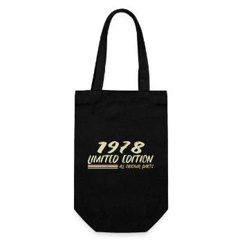 1978 Birthday Gift Idea 1978 - Gift Bag for Bottles - black - Front