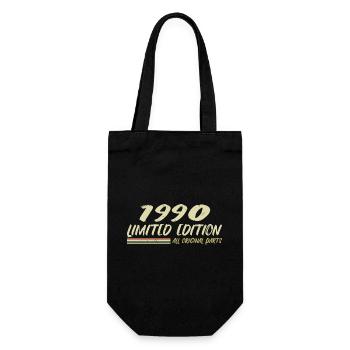 1990 Geburtstagsgeschenkidee 1990 - Geschenkbeutel für Flaschen - Schwarz - Vorne